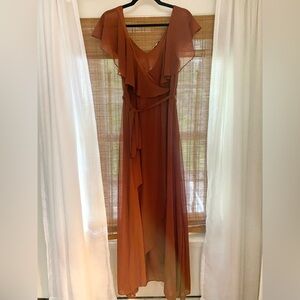 Baltic Born Katya Ruffle Maxi Dress - Rust
